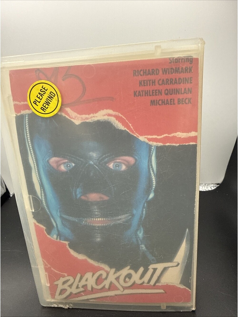vtg 1987 BETA Tape Blackout David Carradine horror NOT VHS Betamax